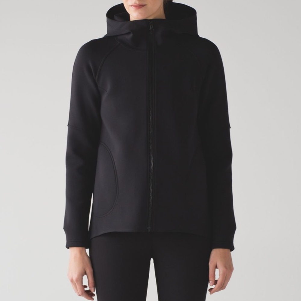 Lululemon Embrace the Space Jacket Hoodie Sz 12 Black Excellent Condition - Picture 16 of 16